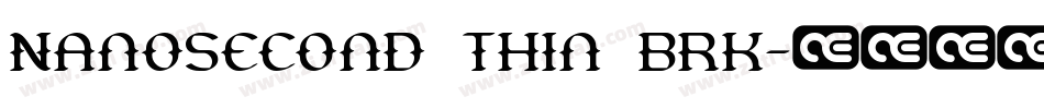 Nanosecond Thin BRK字体转换